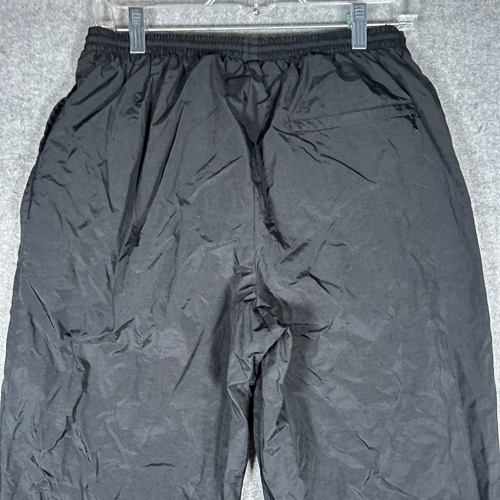 Vintage Nike Track Pants Mens M Black Windbreaker Joggers Swoosh Logo Baggy 90s - Picture 14 of 16